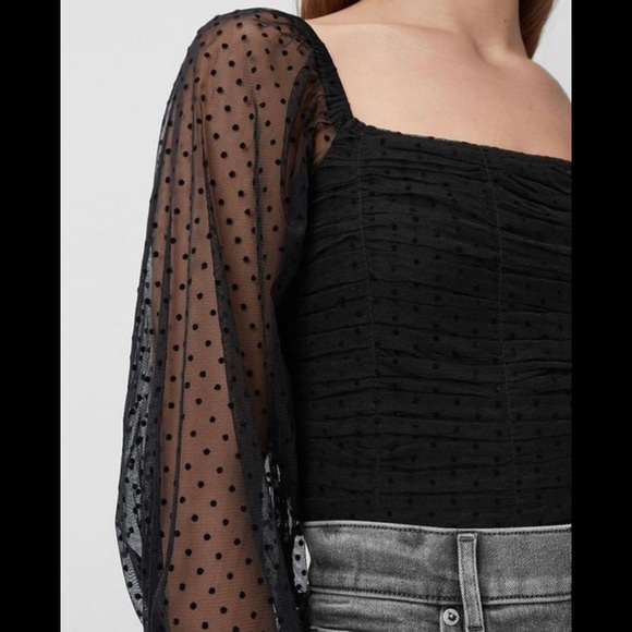 STREETWEAR SOCIETY Polka Dot Mesh Long Sleeves - Picture 2 of 4